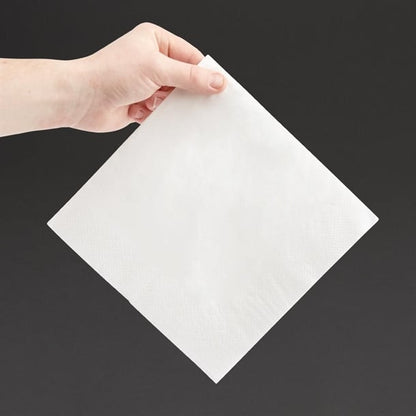 Fiesta Recyclable Dinner Napkin White 40x40cm 3ply 1/4 Fold (1000 Pack) fe251