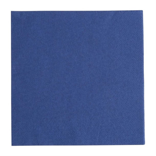 Fiesta Recyclable Dinner Napkin Dark Blue 40x40cm 3ply 1/4 Fold (1000 Pack) fe256