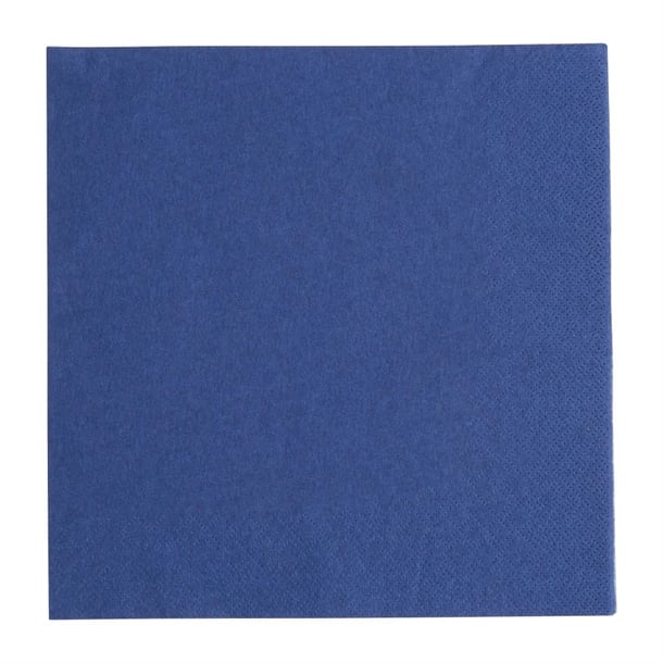 Fiesta Recyclable Dinner Napkin Dark Blue 40x40cm 3ply 1/4 Fold (1000 Pack) fe256