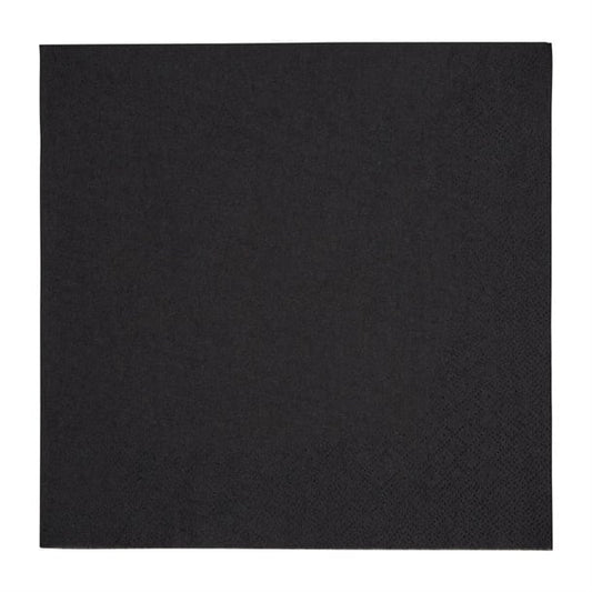 Fiesta Recyclable Dinner Napkin Black 40x40cm 3ply 1/4 Fold (1000 Pack) fe257