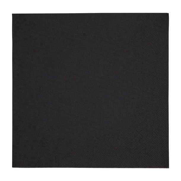 Fiesta Recyclable Dinner Napkin Black 40x40cm 3ply 1/4 Fold (1000 Pack) fe257