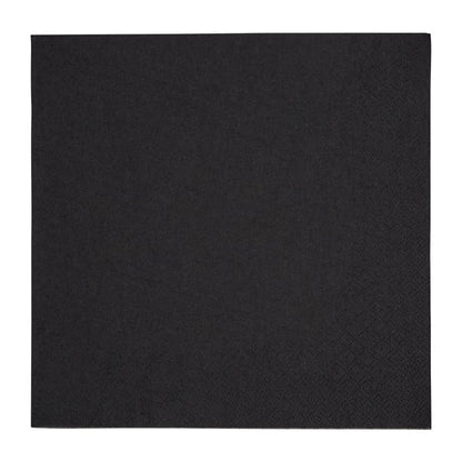 Fiesta Recyclable Dinner Napkin Black 40x40cm 3ply 1/4 Fold (1000 Pack) fe257