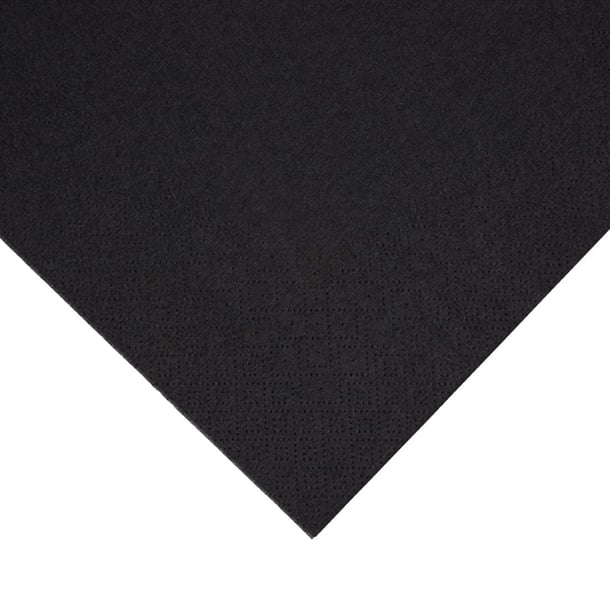 Fiesta Recyclable Dinner Napkin Black 40x40cm 3ply 1/4 Fold (1000 Pack) fe257