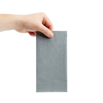 Fiesta Recyclable Dinner Napkin Grey 40x40cm 3ply 1/8 Fold (1000 Pack) fe260