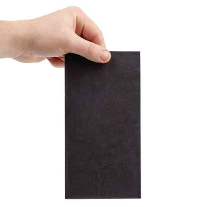Fiesta Recyclable Dinner Napkin Black 40x40cm 3ply 1/8 Fold (1000 Pack) fe261