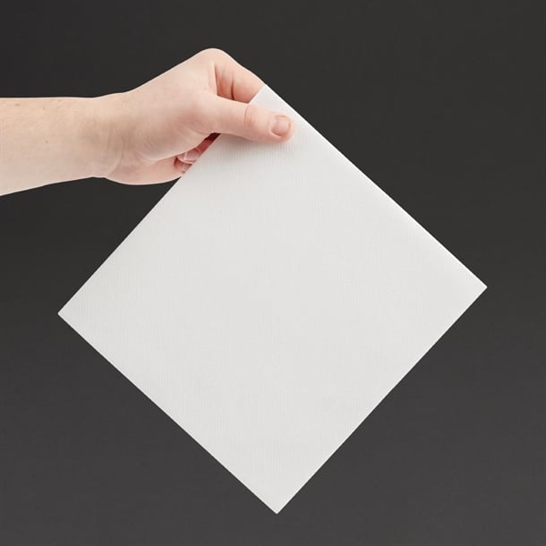 Fiesta Recyclable Premium Tablin Dinner Napkin White 40x40cm Airlaid 1/4 Fold (500 Pack) fe264