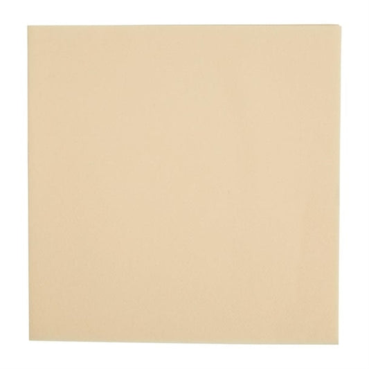Fiesta Recyclable Premium Tablin Dinner Napkin Cream 40x40cm Airlaid 1/4 Fold (500 Pack) fe265