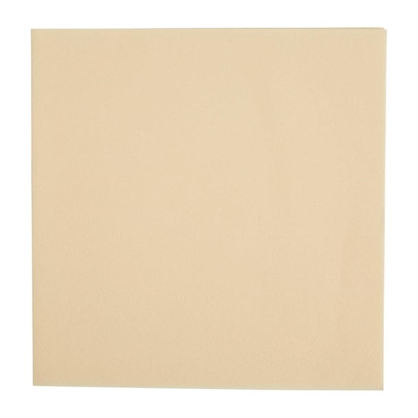 Fiesta Recyclable Premium Tablin Dinner Napkin Cream 40x40cm Airlaid 1/4 Fold (500 Pack) fe265