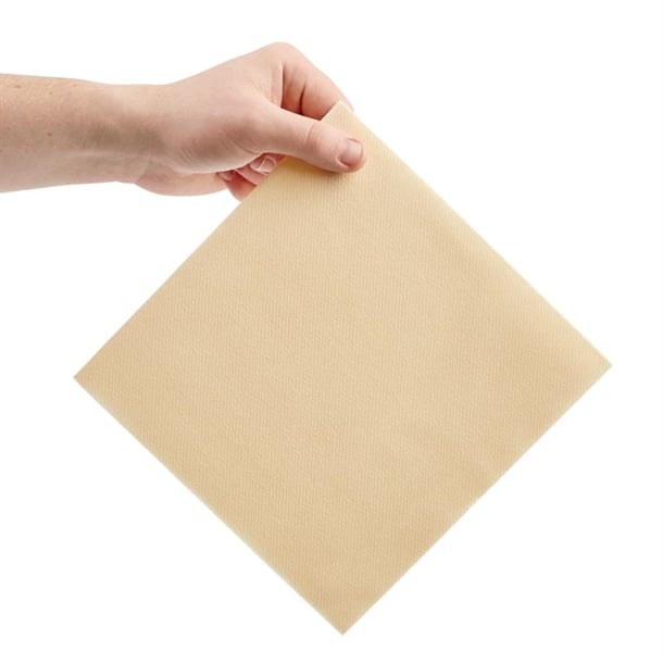 Fiesta Recyclable Premium Tablin Dinner Napkin Cream 40x40cm Airlaid 1/4 Fold (500 Pack) fe265