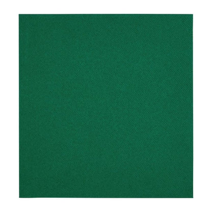 Fiesta Recyclable Premium Tablin Dinner Napkin Dark Green 40x40cm Airlaid 1/4 Fold (500 Pack) fe268