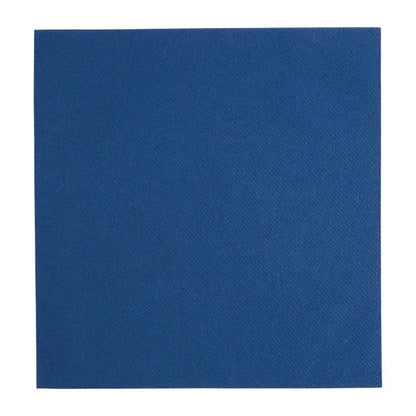 Fiesta Recyclable Premium Tablin Dinner Napkin Dark Blue 40x40cm Airlaid 1/4 Fold (500 Pack) fe269