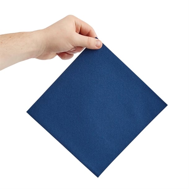 Fiesta Recyclable Premium Tablin Dinner Napkin Dark Blue 40x40cm Airlaid 1/4 Fold (500 Pack) fe269