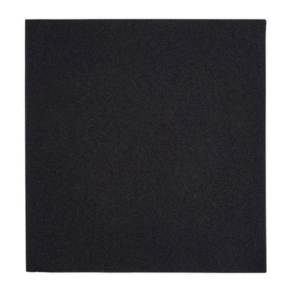 Fiesta Recyclable Premium Tablin Dinner Napkin Black 40x40cm Airlaid 1/4 Fold (500 Pack) fe270