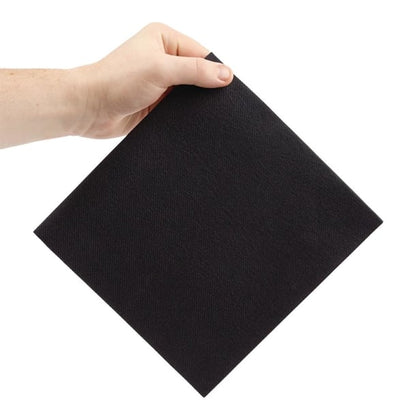 Fiesta Recyclable Premium Tablin Dinner Napkin Black 40x40cm Airlaid 1/4 Fold (500 Pack) fe270
