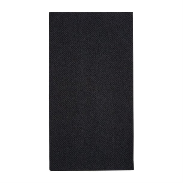 Fiesta Recyclable Premium Tablin Dinner Napkin Black 40x40cm Airlaid 1/8 Fold (500 Pack) fe276