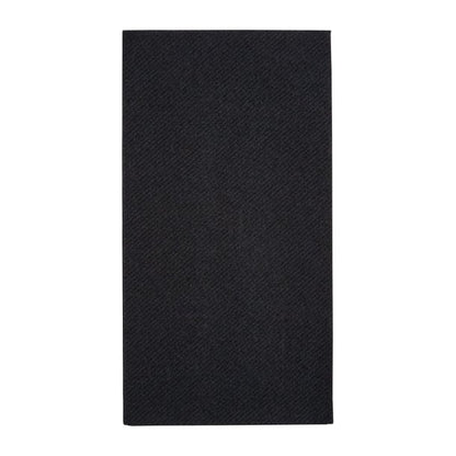 Fiesta Recyclable Premium Tablin Dinner Napkin Black 40x40cm Airlaid 1/8 Fold (500 Pack) fe276