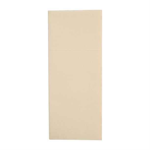 Fiesta Recyclable Premium Tablin Dinner Napkin Cream 48x40cm Airlaid Pocket Fold (400 Pack) fe278