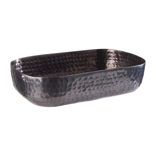 APS Hammered Serving Bowl Black 155 x 230mm fe977
