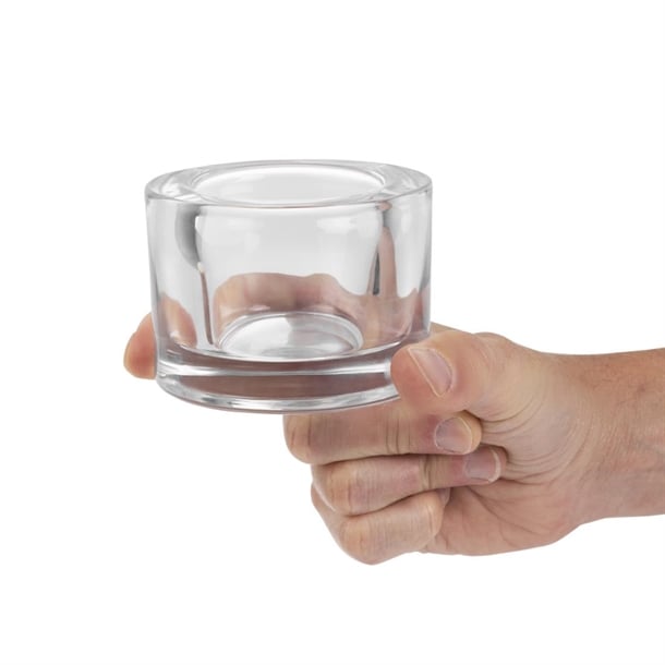 Utopia Chunky Clear Tealight Holders (12 Pack) fg056