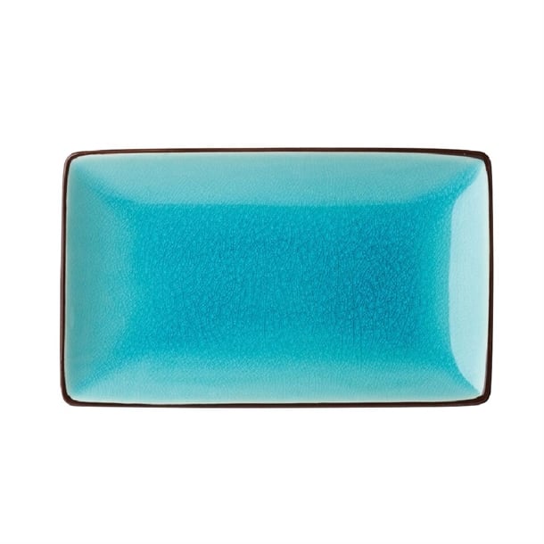 Utopia Soho Aqua Rectangular Plates 210x140mm (6 Pack) fh473