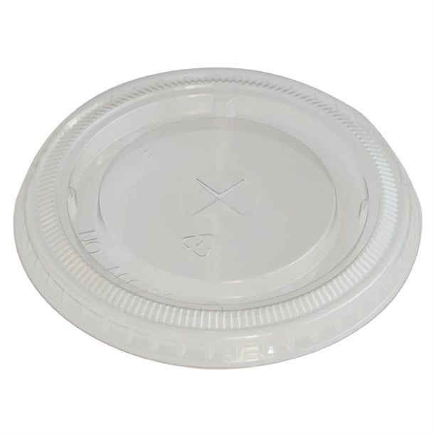 eGreen RPET Flat Lid with Straw Hole 93mm (1000 Pack) fn222