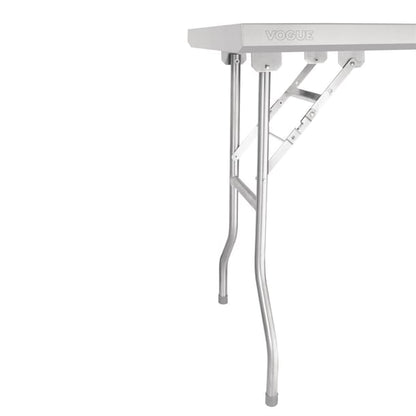 Vogue Stainless Steel Folding Work Table 1220x610x780mm fn288