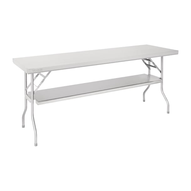 Vogue Stainless Steel Folding Work Table 1830x610x780mm fn289