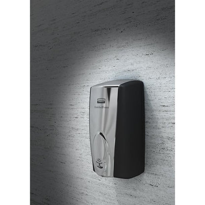 Rubbermaid AutoFoam Touch-Free Foam Soap and Sanitiser Dispenser 1.1Ltr Black/Chrome fn380