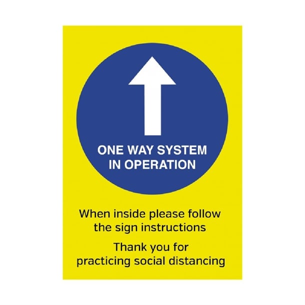 One Way System In Operation Poster A4 fn653