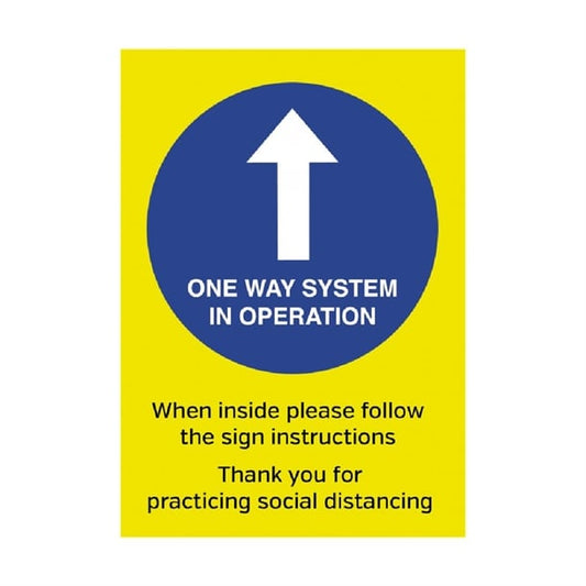 One Way System In Operation Poster A4 fn653
