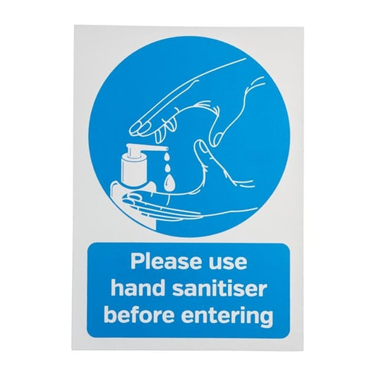 Please Use Hand Sanitiser Before Entering Sign A4 Self-Adhesive fn841