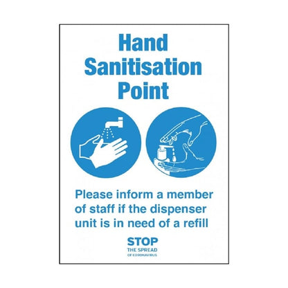 Hand Sanitisation Point Sign A4 Self-Adhesive fn846