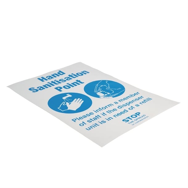 Hand Sanitisation Point Sign A4 Self-Adhesive fn846