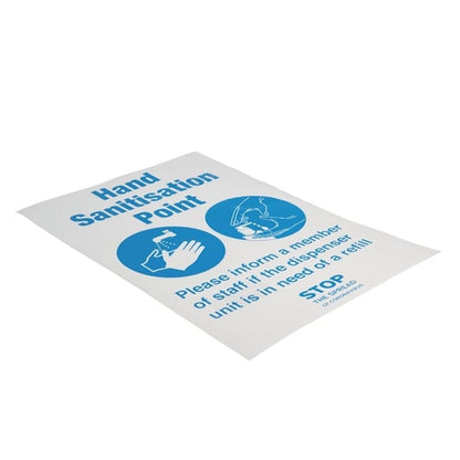 Hand Sanitisation Point Sign A4 Self-Adhesive fn846