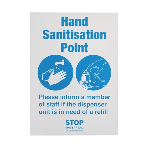 Hand Sanitisation Point Sign A4 Self-Adhesive fn846