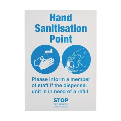 Hand Sanitisation Point Sign A4 Self-Adhesive fn846