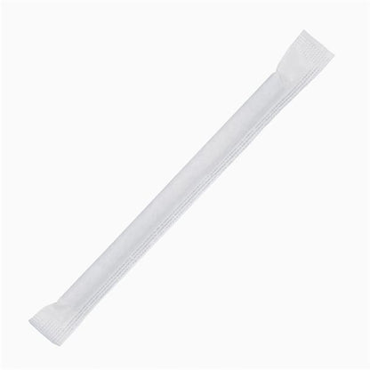Fiesta Compostable Individually Wrapped Paper Cocktail Stirrer Straws Black (250 Pack) fp441
