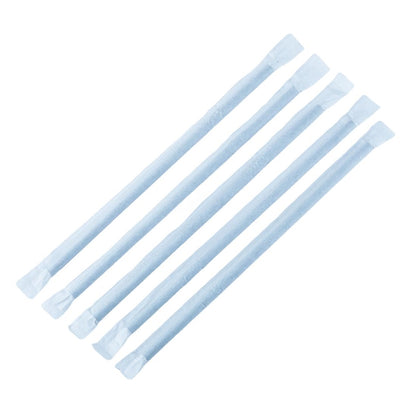 Fiesta Compostable Individually Wrapped Bendy Paper Straws Black (250 Pack) fp444