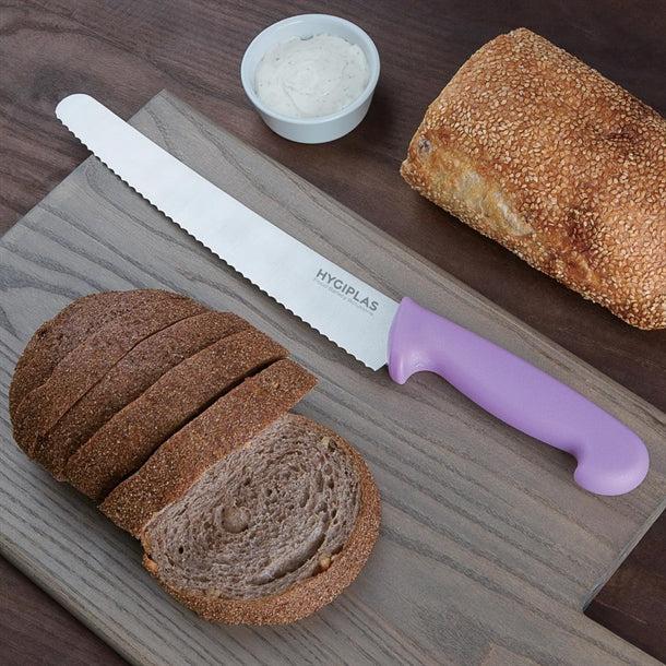 Hygiplas Serrated Pastry Knife Purple 25.4cm fp733