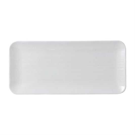 Dudson White Organic Rectangular Plates 346x156mm (6 Pack) fr075