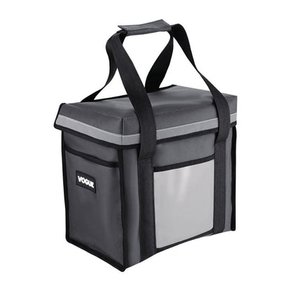 Vogue Insulated Top Loading Delivery Bag Grey 330x230x330mm fr227