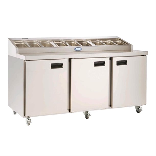 Foster Triple Door Prep Counter Fridge FPS3HR fs106