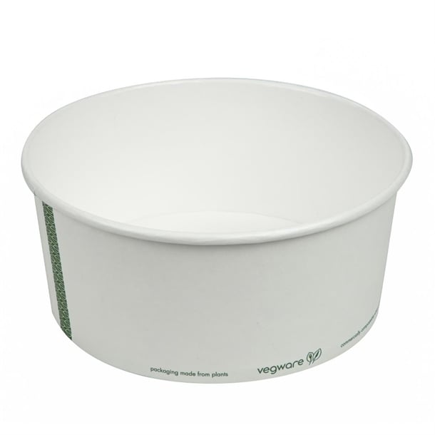 Vegware 185-Series Compostable Bon Appetit Wide PLA-lined Paper Food Bowls p_fs176