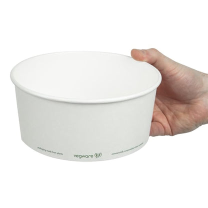 Vegware 185-Series Compostable Bon Appetit Wide PLA-lined Paper Food Bowls p_fs176