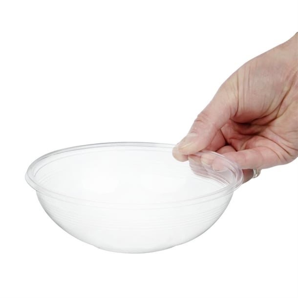 Vegware 185-Series Compostable Bon Appetit Wide PLA Salad Bowls p_fs180