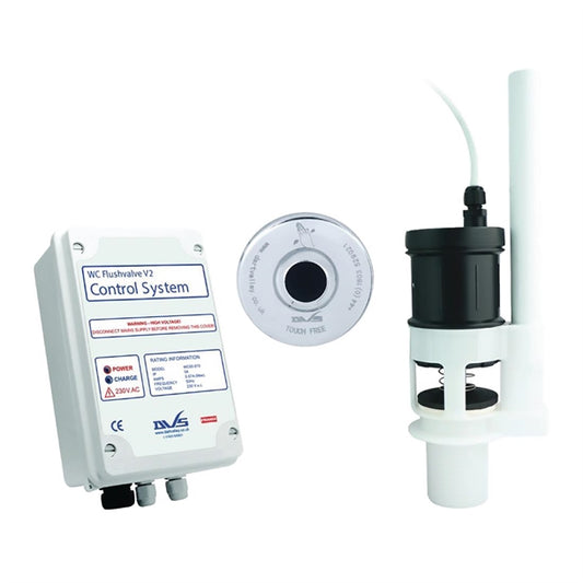 KWC DVS WC Flushvalve kit with In-built Overflow and Wave-on Sensor fs198