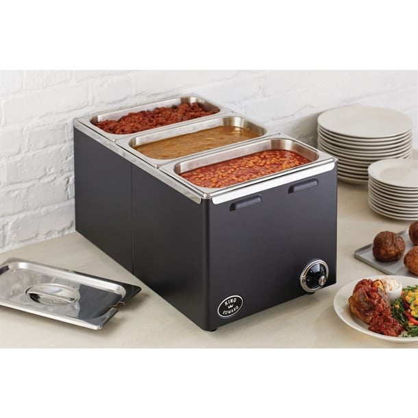 King Edward Wet and Dry Heat Bain Marie Black fs282