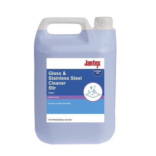 Jantex Glass and Stainless Steel Cleaner Ready To Use 5Ltr fs307