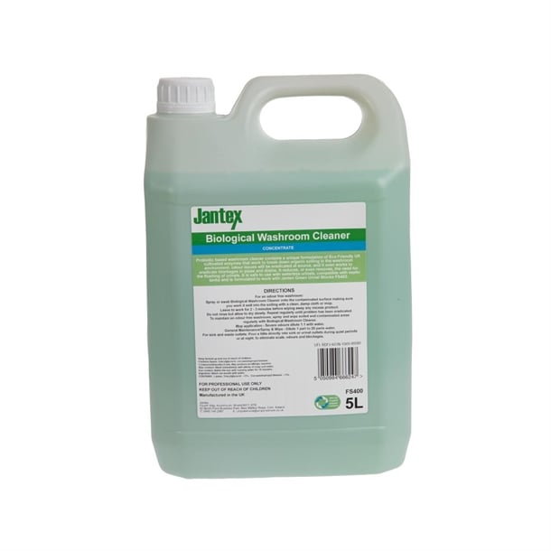 Jantex Green Biological Washroom Cleaner Concentrate 5Ltr fs400