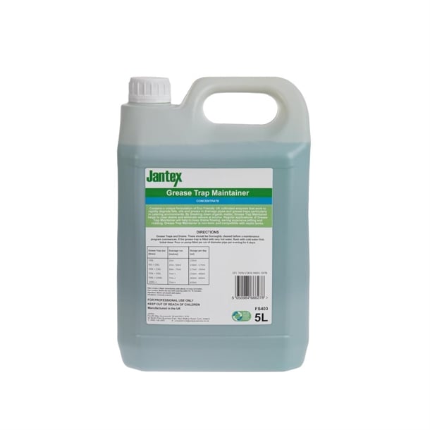 Jantex Green Grease Trap Maintainer Concentrate 5Ltr fs403